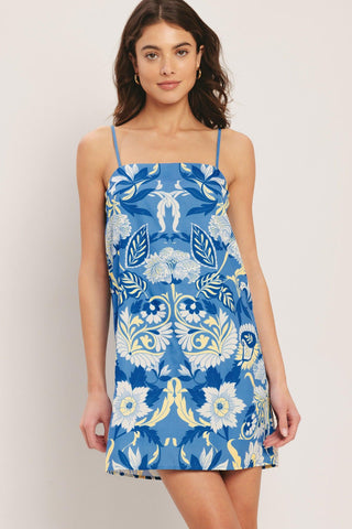 SANTORINI SKY WOVEN MINI SHIFT DRESS - Glamourous Grace
