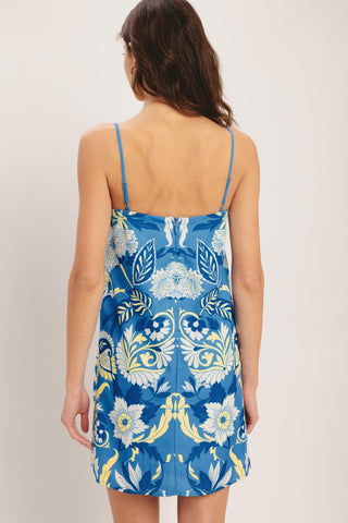 SANTORINI SKY WOVEN MINI SHIFT DRESS - Glamourous Grace