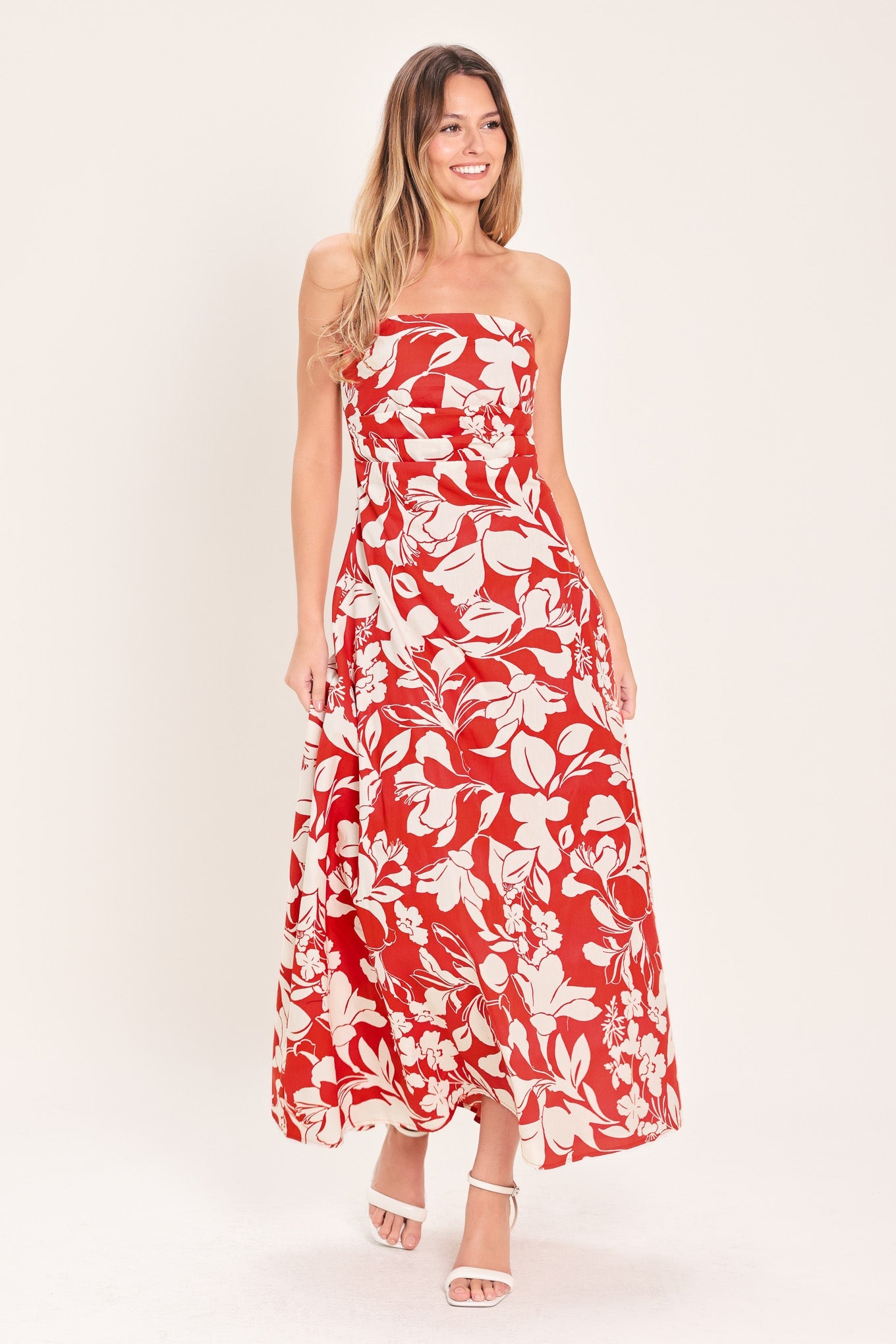VIBRANT PETAL WOVEN MIDI DRESS - Glamourous Grace