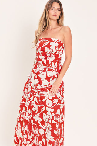 VIBRANT PETAL WOVEN MIDI DRESS - Glamourous Grace