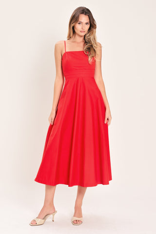 MODERN ROMANCE WOVEN MIDI DRESS - Glamourous Grace