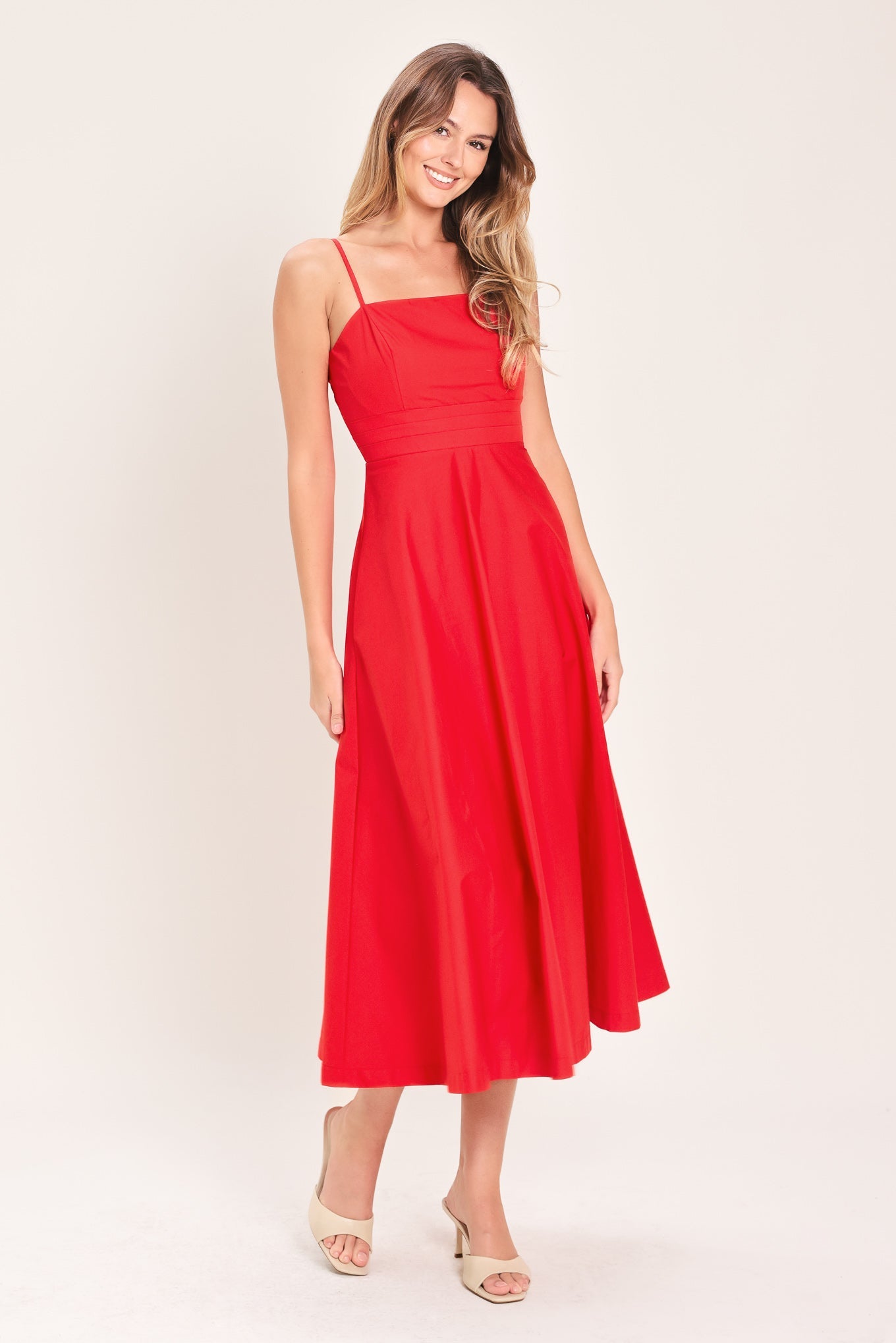 MODERN ROMANCE WOVEN MIDI DRESS - Glamourous Grace