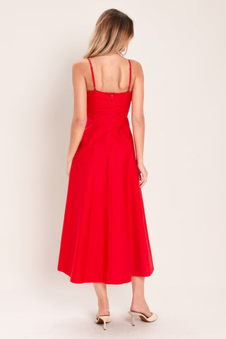 MODERN ROMANCE WOVEN MIDI DRESS - Glamourous Grace