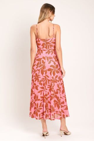ROSY HAVEN POWER MESH MIDI DRESS - Glamourous Grace