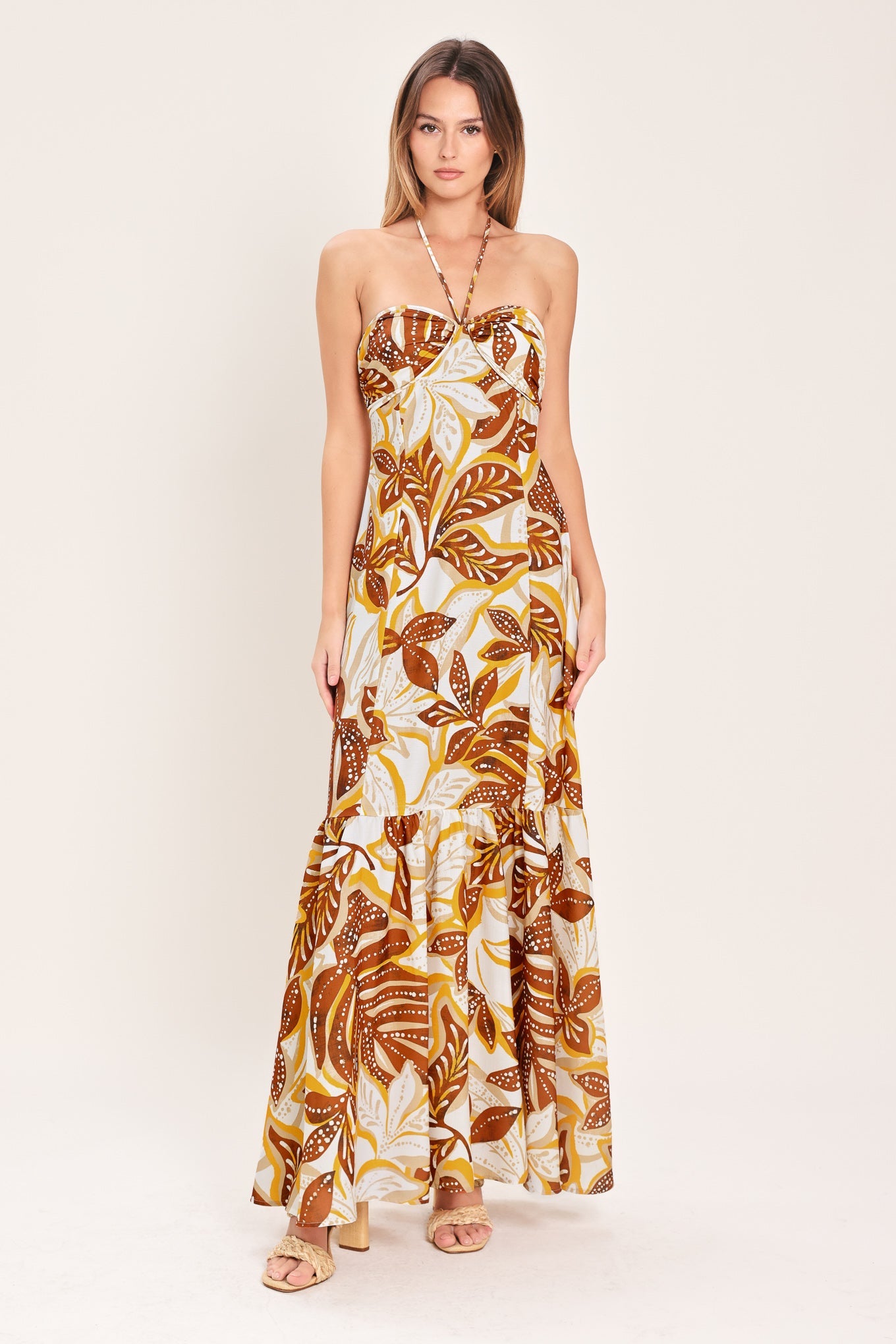 AMBER PALM PARADISE WOVEN MAXI DRESS - Glamourous Grace
