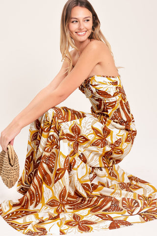 AMBER PALM PARADISE WOVEN MAXI DRESS - Glamourous Grace