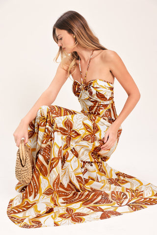 AMBER PALM PARADISE WOVEN MAXI DRESS - Glamourous Grace