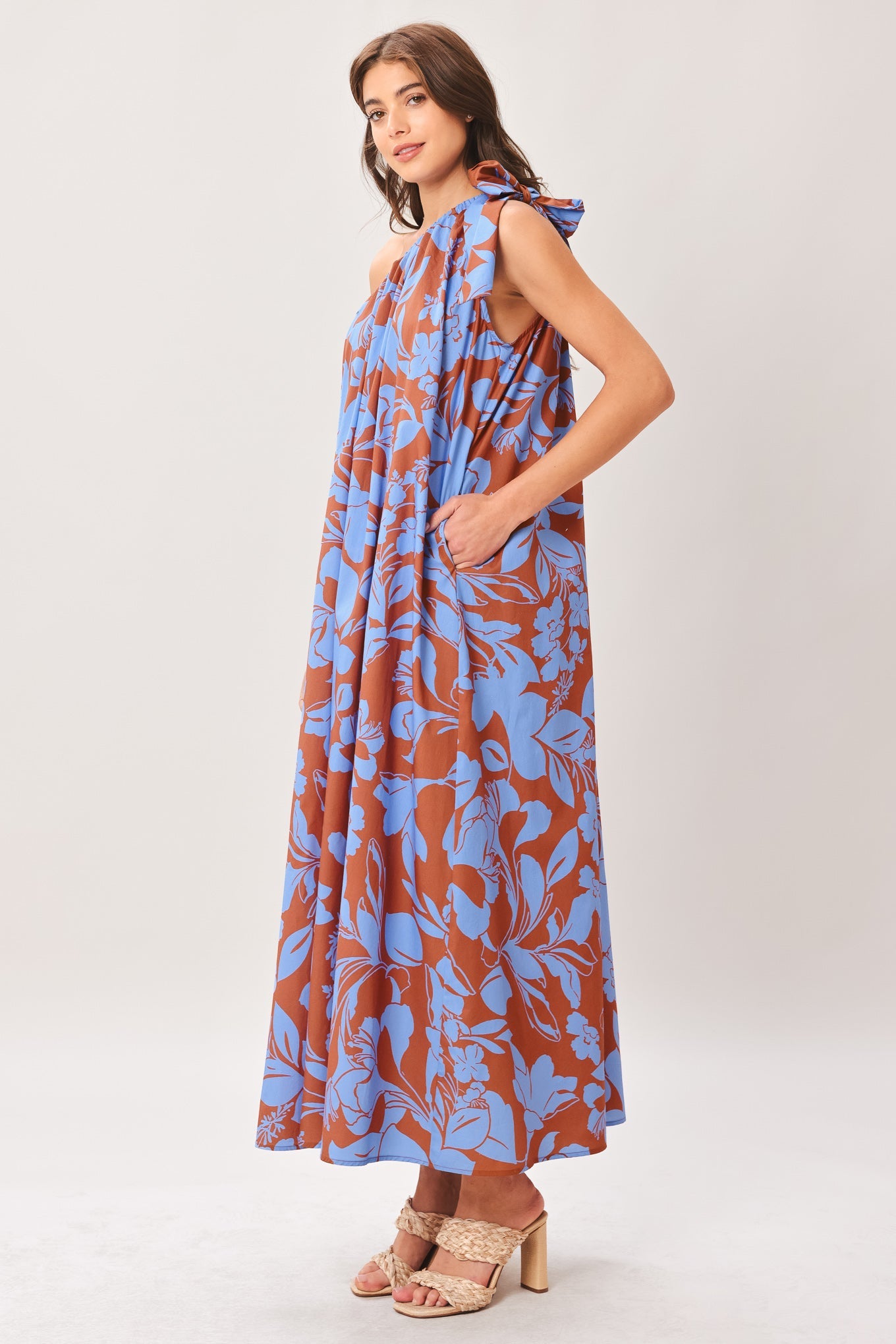 LAGOON FLOW WOVEN MIDI DRESS - Glamourous Grace