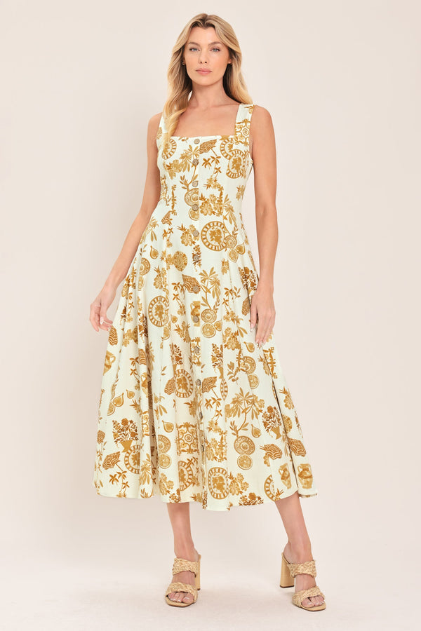 CITRUS COAST WOVEN MIDI DRESS - Glamourous Grace