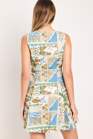 DESERT MOSAIC WOVEN MINI DRESS - Glamourous Grace