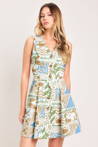DESERT MOSAIC WOVEN MINI DRESS - Glamourous Grace