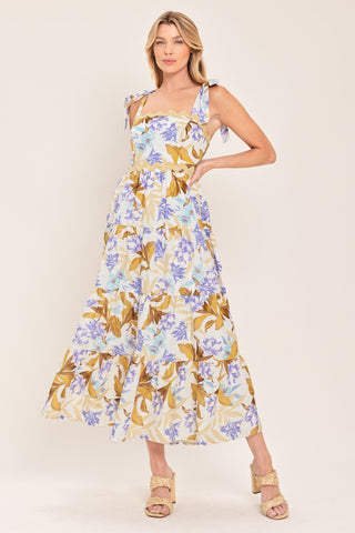 SOFTLY SUNKISSED WOVEN MIDI DRESS - Glamourous Grace