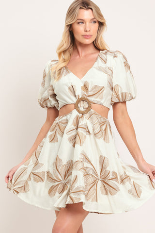 BREEZE BLOOM WOVEN MINI DRESS - Glamourous Grace