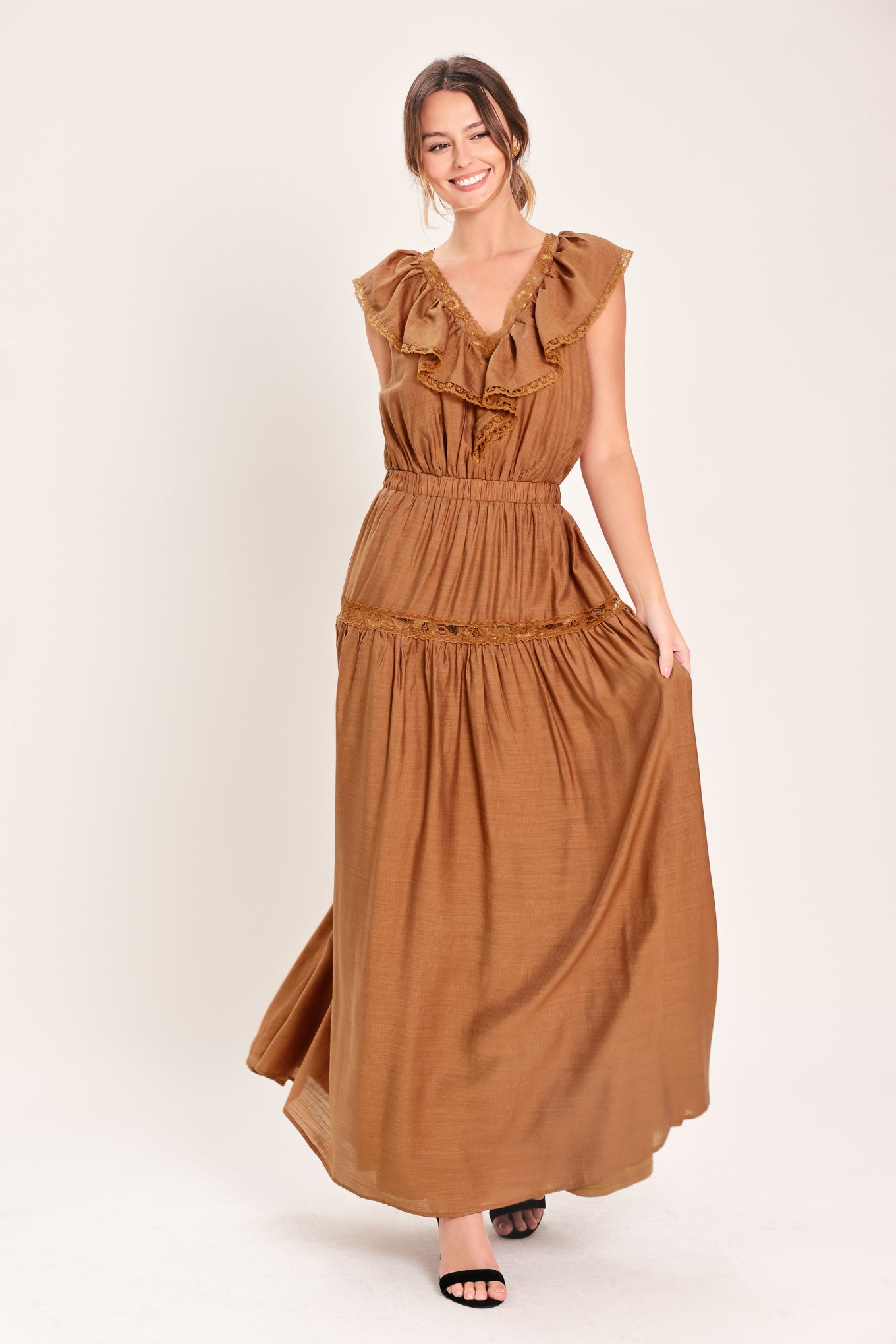 SUNSET DRIVE WOVEN MAXI DRESS - Glamourous Grace
