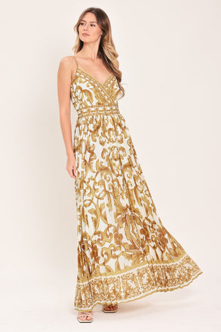 ROYAL GARDEN WOVEN MAXI DRESS - Glamourous Grace