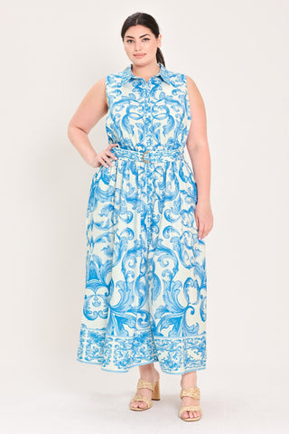 BLUE CHATEAU WOVEN MAXI DRESS - Glamourous Grace