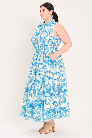 BLUE CHATEAU WOVEN MAXI DRESS - Glamourous Grace