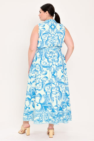 BLUE CHATEAU WOVEN MAXI DRESS - Glamourous Grace