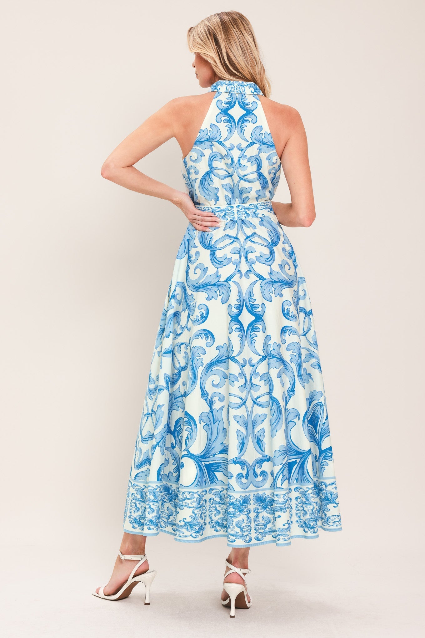 BLUE CHATEAU WOVEN MAXI DRESS - Glamourous Grace