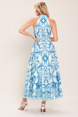 BLUE CHATEAU WOVEN MAXI DRESS - Glamourous Grace