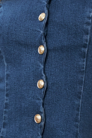 MODERN SWEET DENIM MINI DRESS - Glamourous Grace