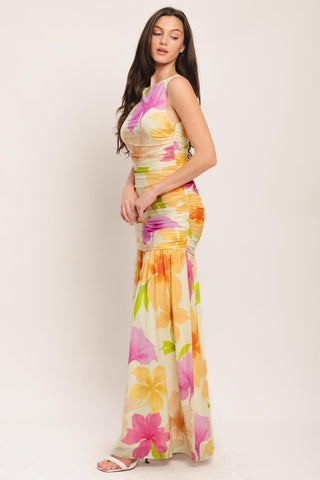 WARM BREEZE BLOOMS POWER MESH MAXI DRESS - Glamourous Grace