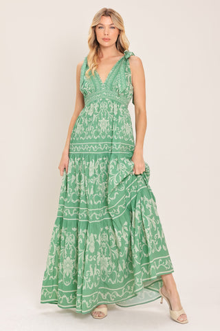 VERONA GARDEN WOVEN MAXI DRESS