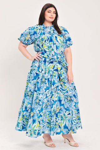 OCEAN GARDEN WOVEN MIDI DRESS - Glamourous Grace