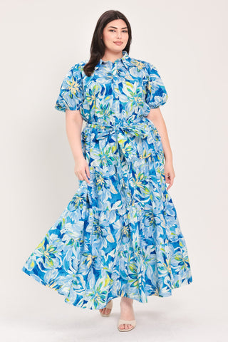 OCEAN GARDEN WOVEN MIDI DRESS - Glamourous Grace
