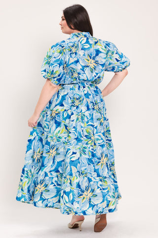 OCEAN GARDEN WOVEN MIDI DRESS - Glamourous Grace
