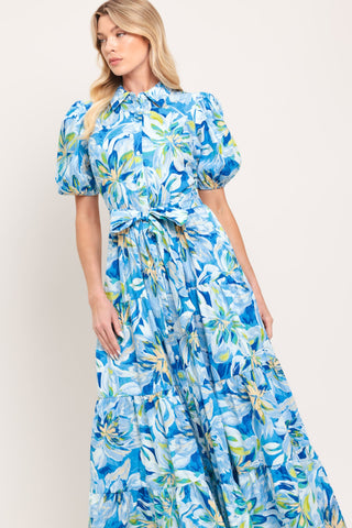 OCEAN GARDEN WOVEN MIDI DRESS - Glamourous Grace