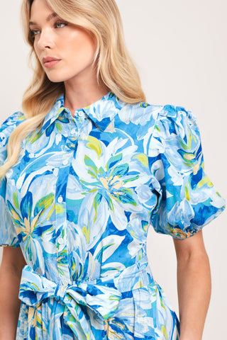 OCEAN GARDEN WOVEN MIDI DRESS - Glamourous Grace