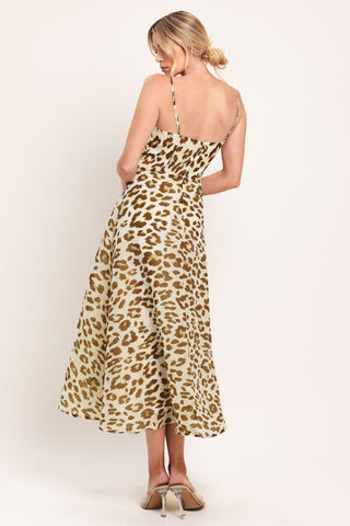 LEOPARD GRACE WOVEN MIDI DRESS - Glamourous Grace
