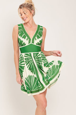 PALM BREEZE WOVEN MINI DRESS - Glamourous Grace
