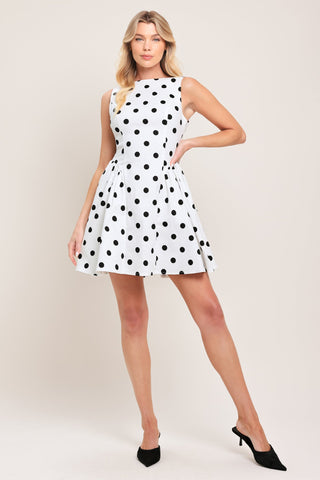 SPOTLIGHT LOVE DOT WOVEN MINI DRESS - Glamourous Grace