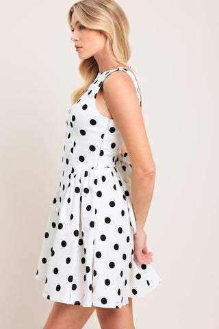 SPOTLIGHT LOVE DOT WOVEN MINI DRESS - Glamourous Grace