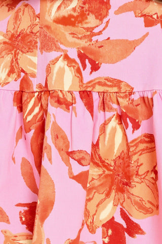 PINK BLOOM WOVEN MINI DRESS - Glamourous Grace