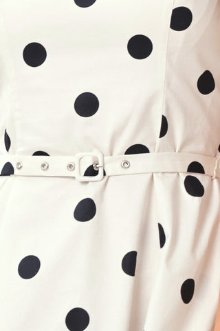 PURE POLKA WOVEN MIDI DRESS - Glamourous Grace