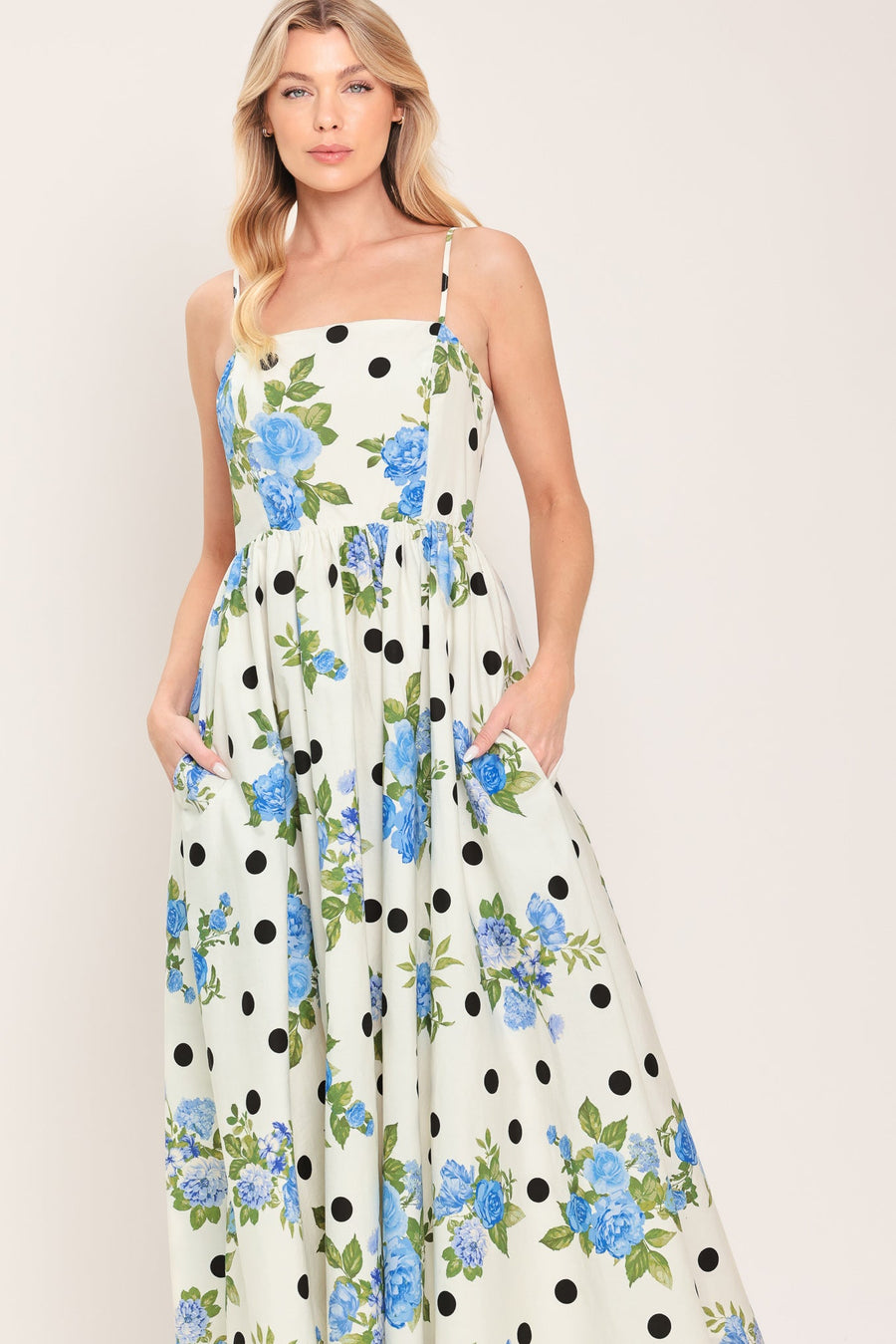 RETRO FLORA WOVEN MIDI DRESS - Glamourous Grace