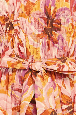 APRICOT BLOSSOM WOVEN MIDI DRESS - Glamourous Grace