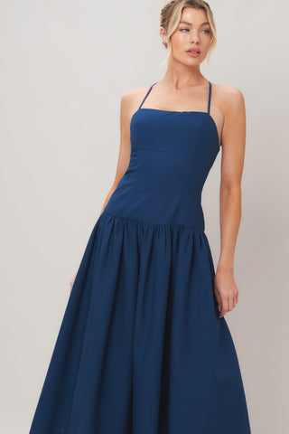 REFINED FLOW WOVEN MIDI DRESS - Glamourous Grace