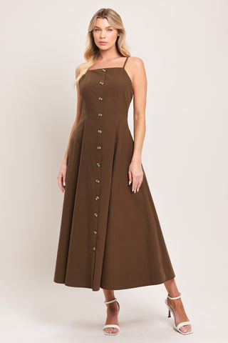 EARTHY GRACE WOVEN MIDI DRESS - Glamourous Grace
