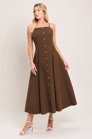 EARTHY GRACE WOVEN MIDI DRESS - Glamourous Grace