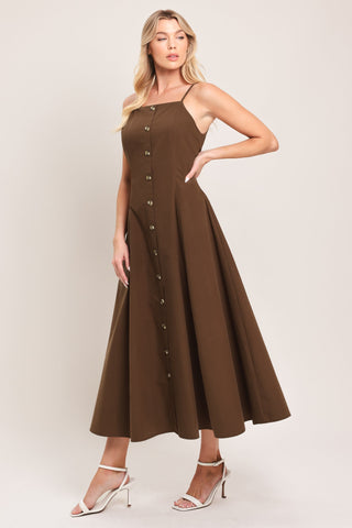 EARTHY GRACE WOVEN MIDI DRESS - Glamourous Grace