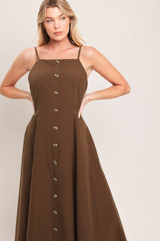 EARTHY GRACE WOVEN MIDI DRESS - Glamourous Grace