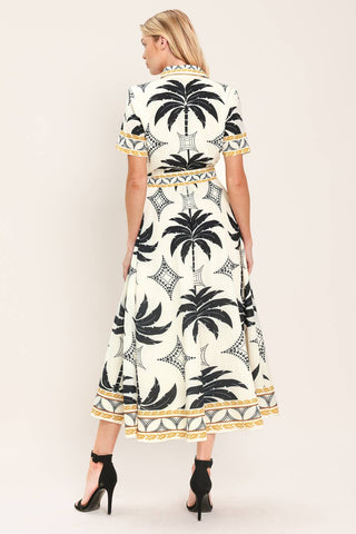 MONACO MOONLIGHT WOVEN SHIRT MIDI DRESS - Glamourous Grace