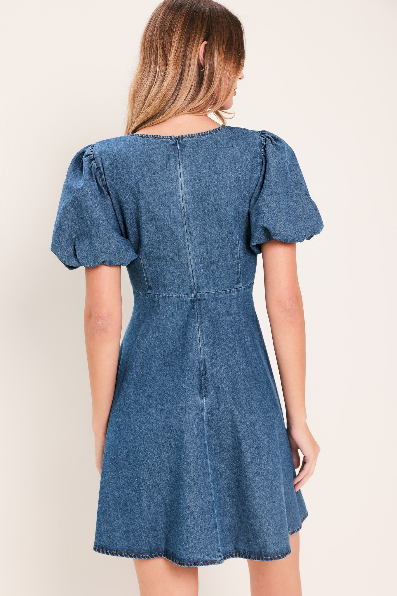 SOFT GIRL DENIM MINI DRESS - Glamourous Grace