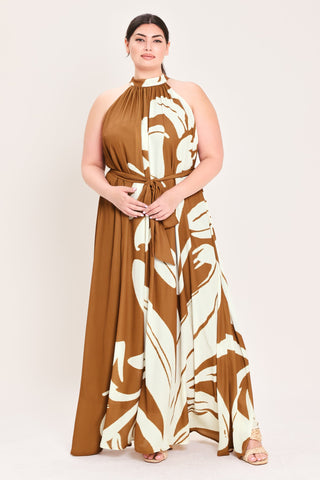 MOCHA SERENITY WOVEN MAXI DRESS - Glamourous Grace
