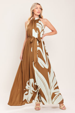 MOCHA SERENITY WOVEN MAXI DRESS - Glamourous Grace