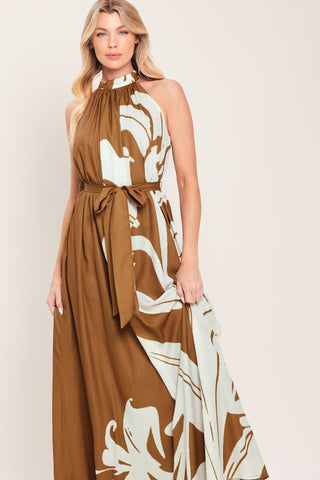 MOCHA SERENITY WOVEN MAXI DRESS - Glamourous Grace